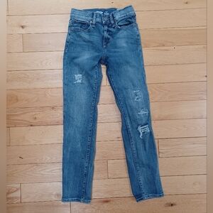 Kids Old Navy Distressed Karate Jeans (Size: 10 Slim)